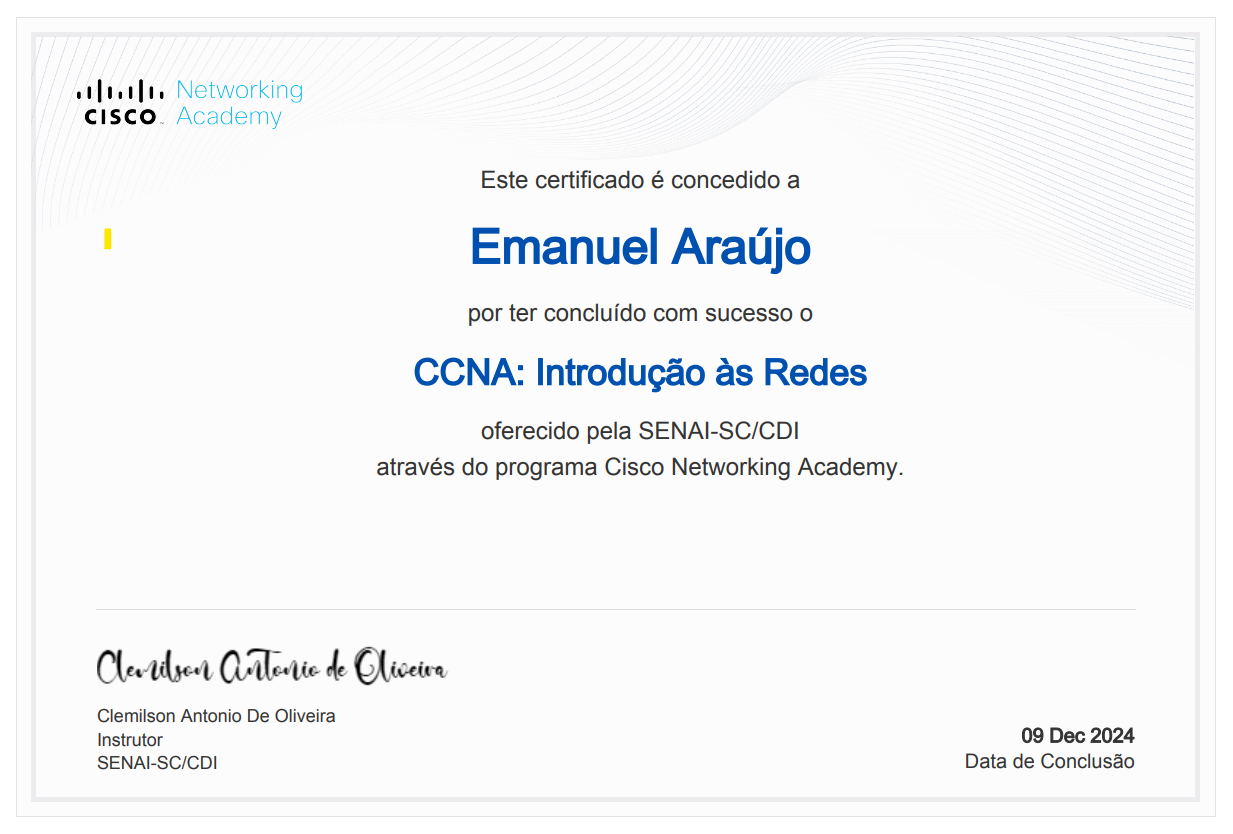 Certificado CCNA: Introduction to Networks